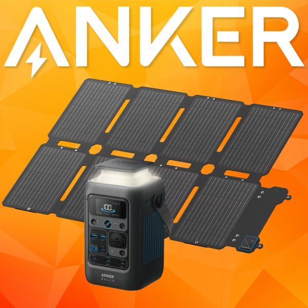 Anker Portable Power Station + Foldable Solar Panel