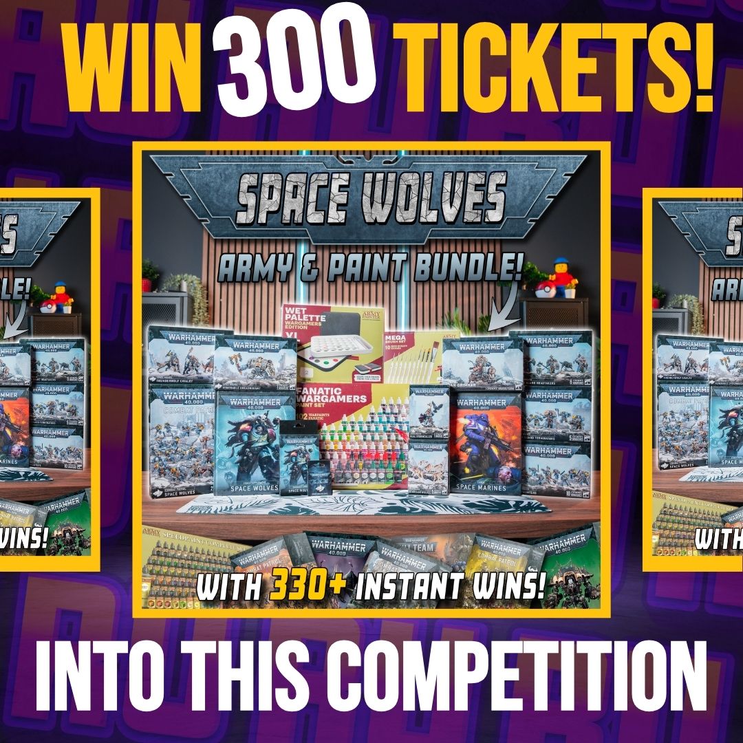 WIN 100 TICKETS INTO OUR WH40K SPACE WOLVES ARMY & PAINT BUNDLE | 300X INST WINS