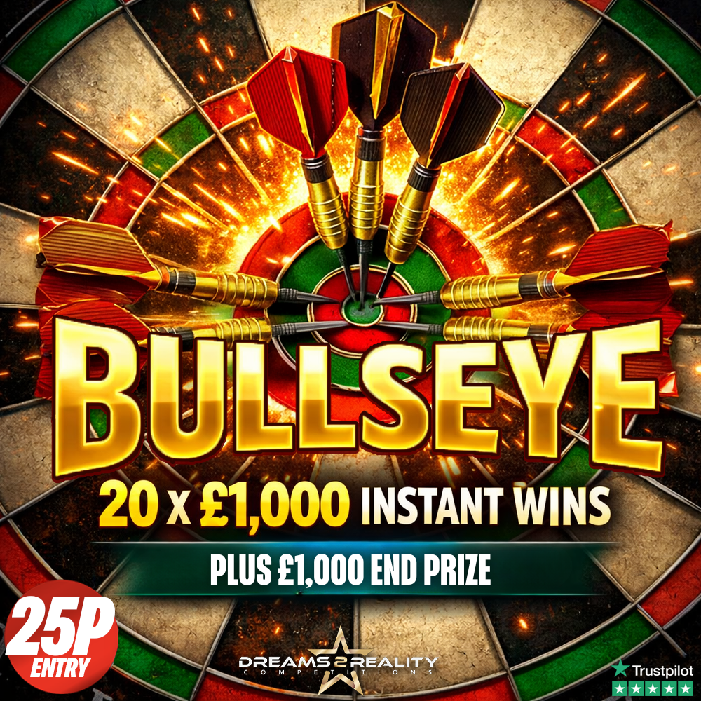 Bullseye | 20 x £1,000 Instant Wins 🎯