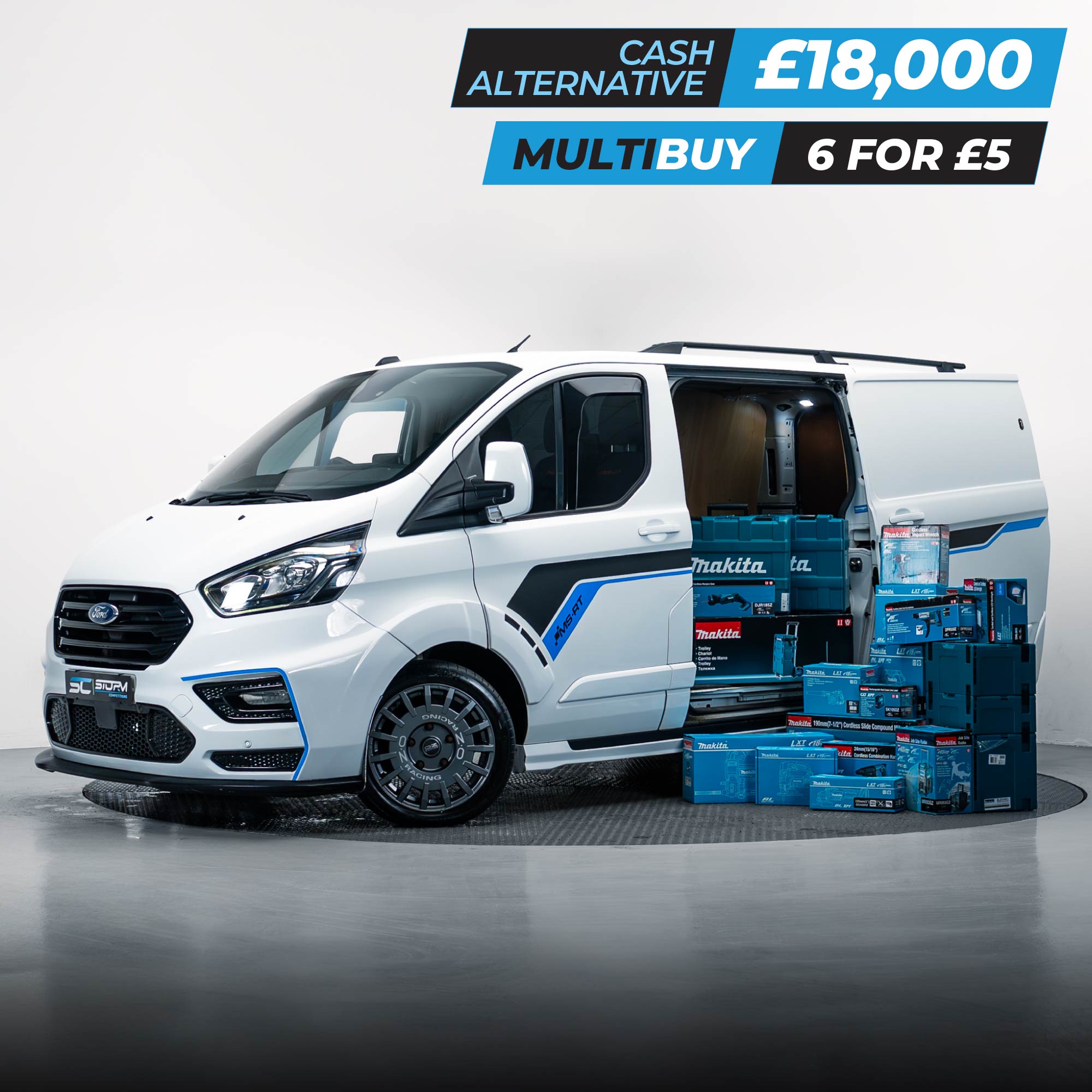 Win This Ford Transit 300 Limited 185ps & 30-Piece Makita Tool Set