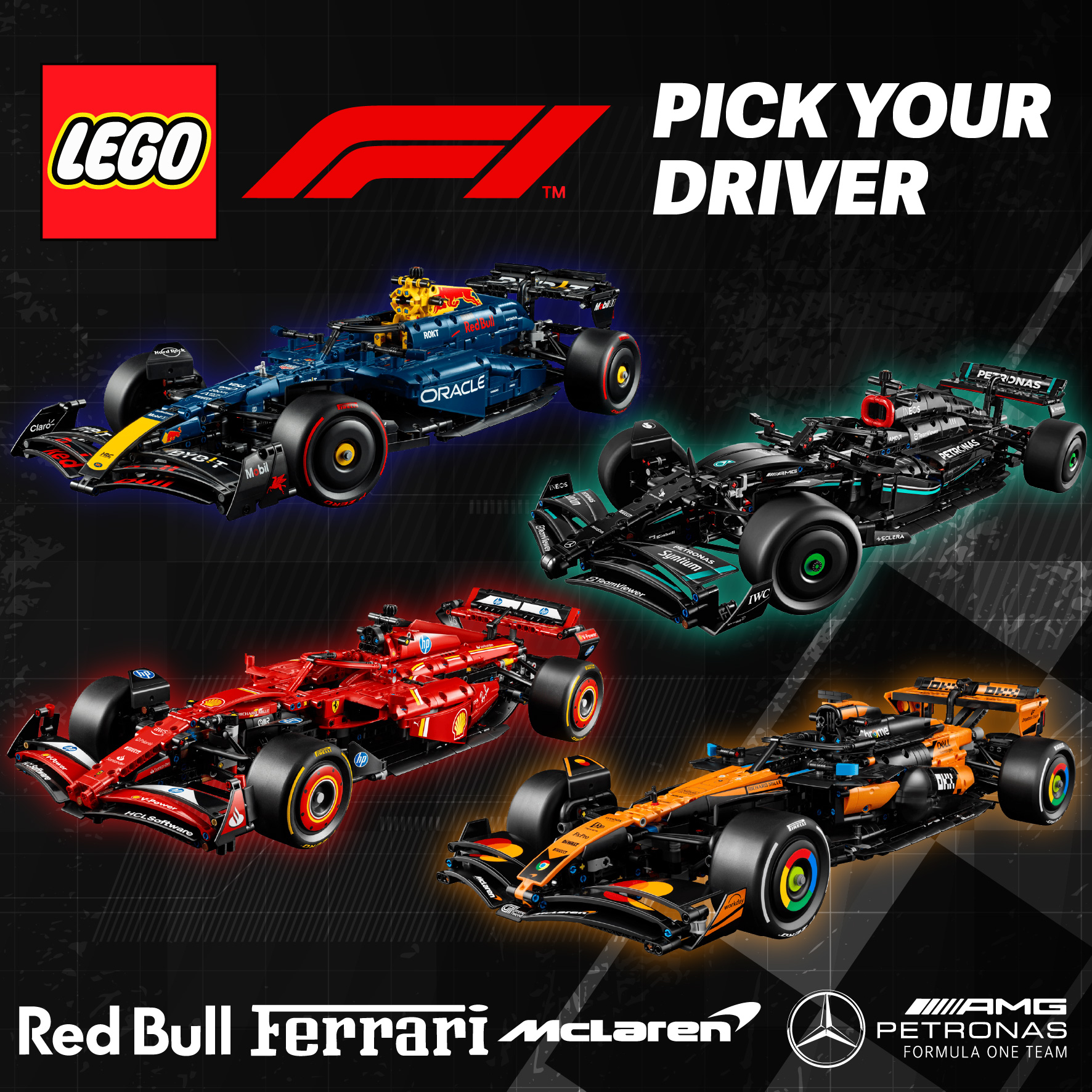 Win a Formula 1 Lego Car – Pick Your Driver!