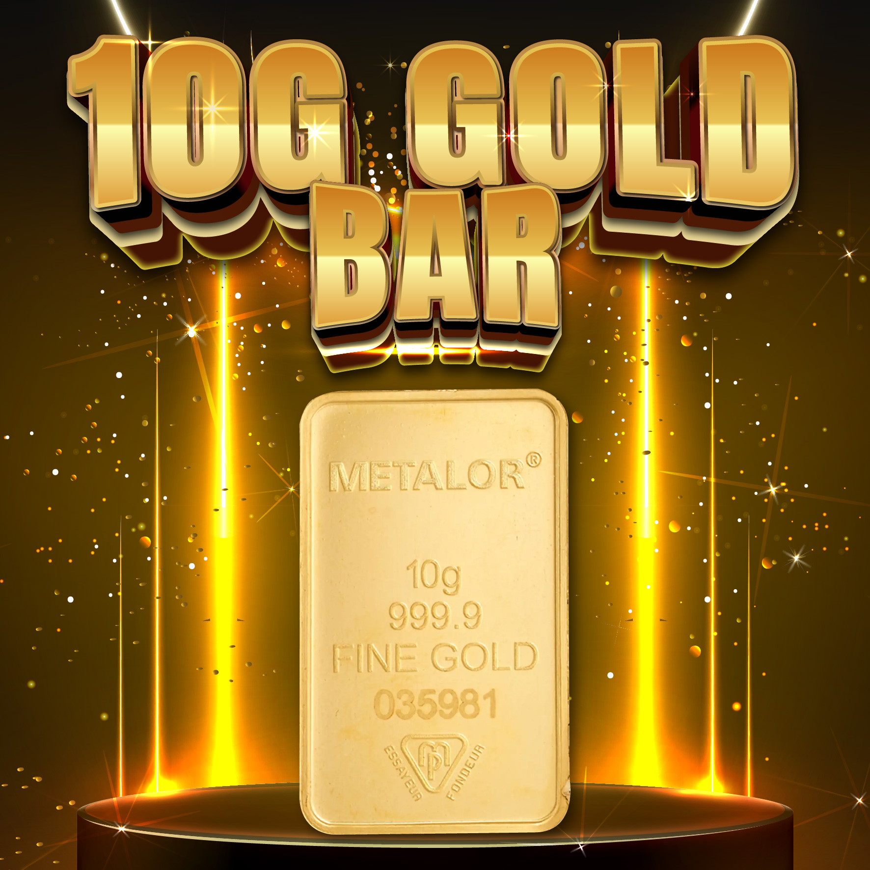 Win This 10G Gold Bar Wednesday*LOW ODDS*