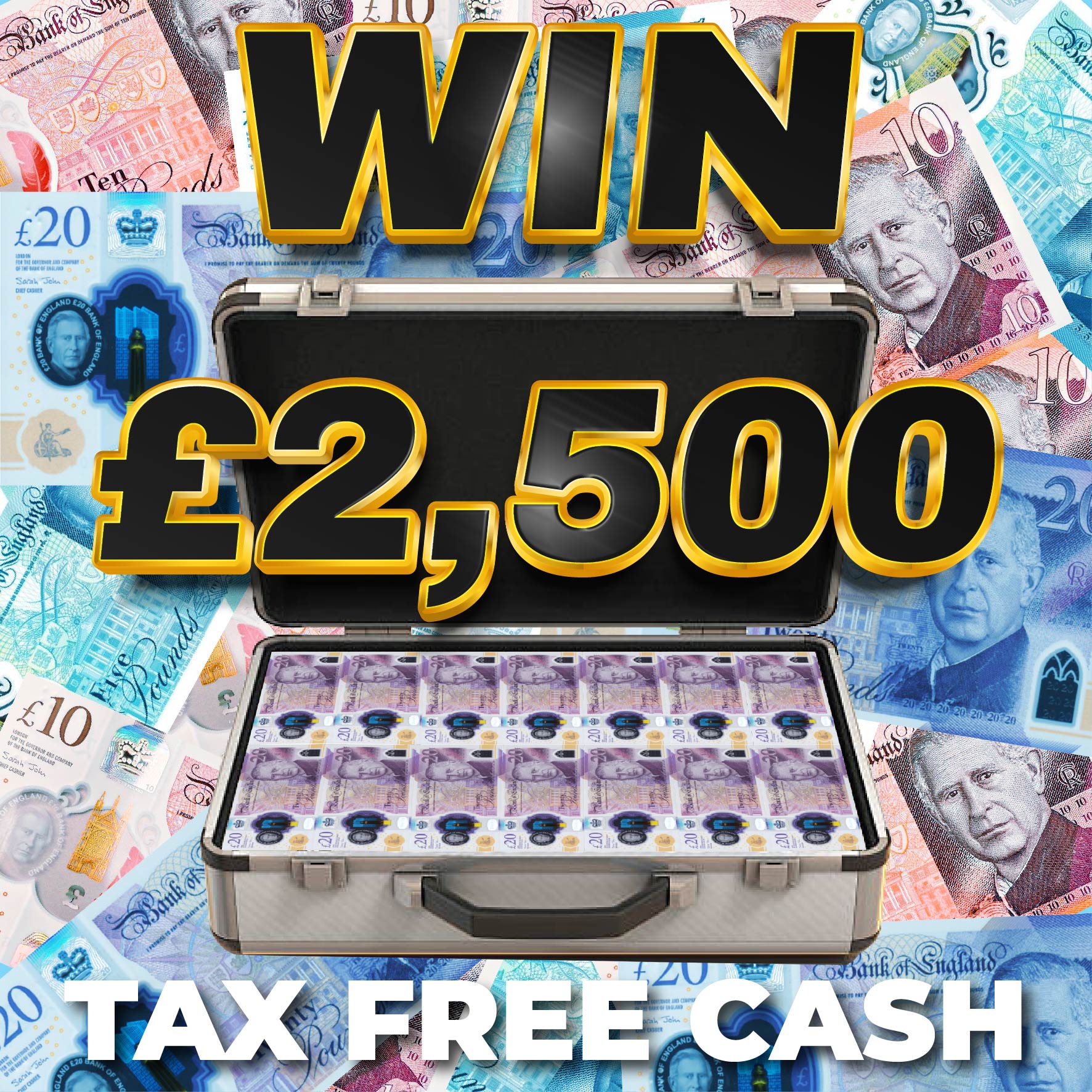 Win £2,500 Tax Free Cash For 8p!