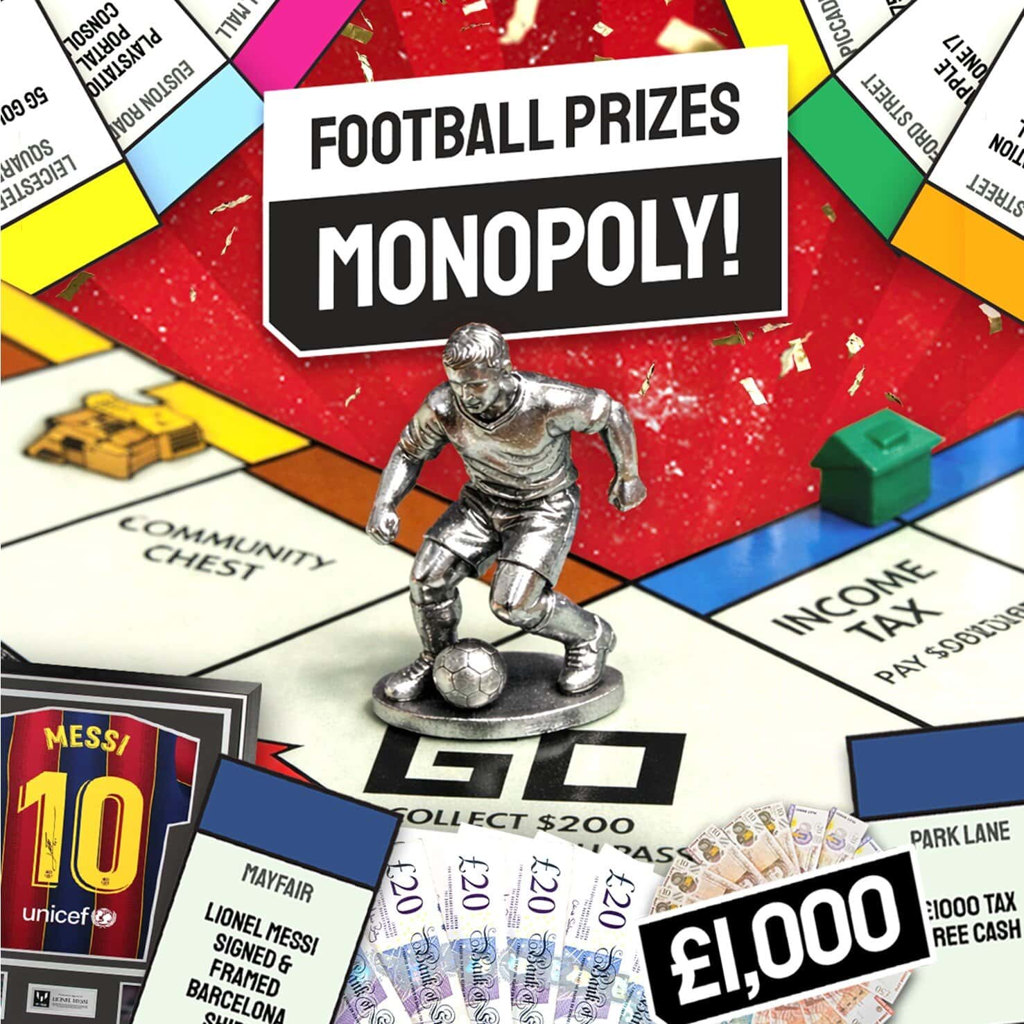 Football Prizes Monopoly! Over £15,000 Prizes to be won!