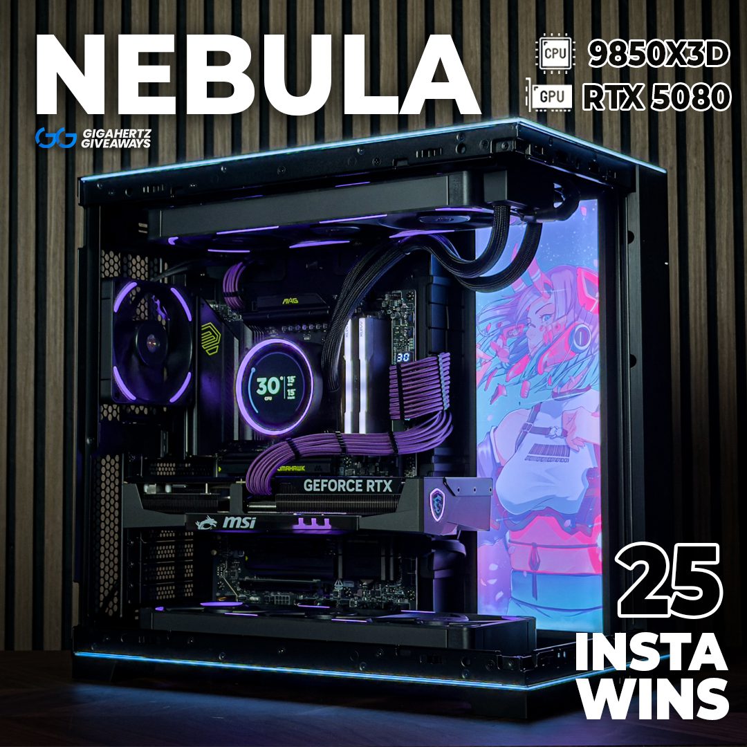 Nebula | 9850X3D RTX 5080 PC + 25 InstaWins