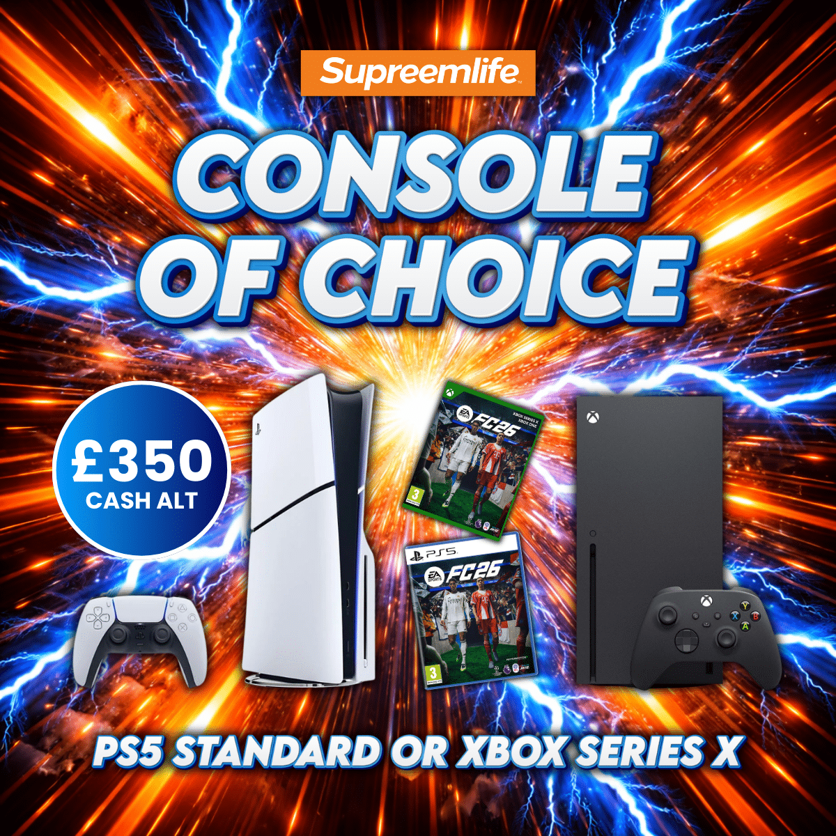 Console of Choice or £350