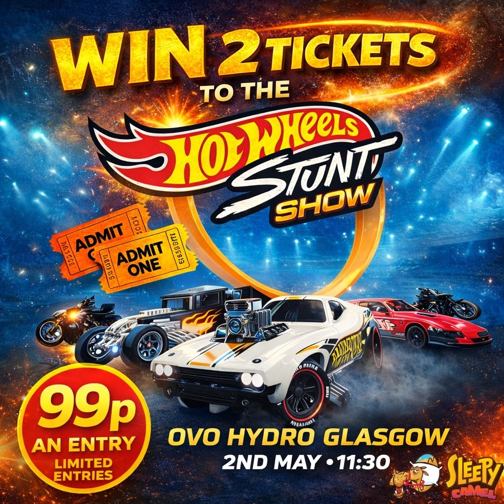 2 Tickets to Hot Wheels Stunt Show- Glasgow