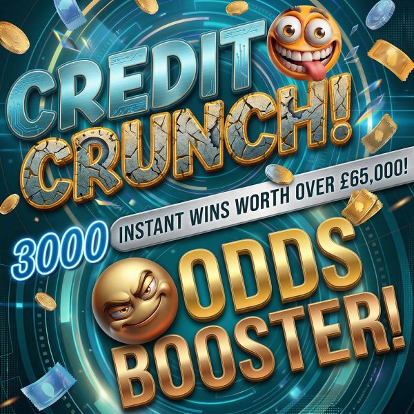 CREDIT & ODDS BOOSTER! 3000 Prizes Worth Over £65,000! + £500 End Prize!