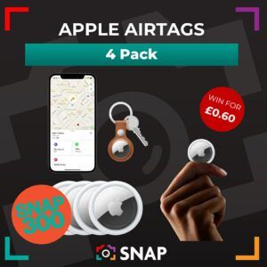 WIN Pack of 4 Apple AirTags | SNAP 300 Exclusive