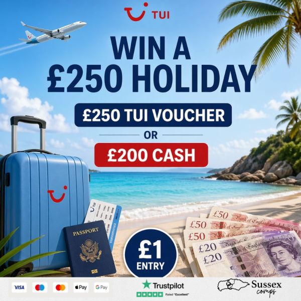Win A £250 Holiday or £200 Cash!
