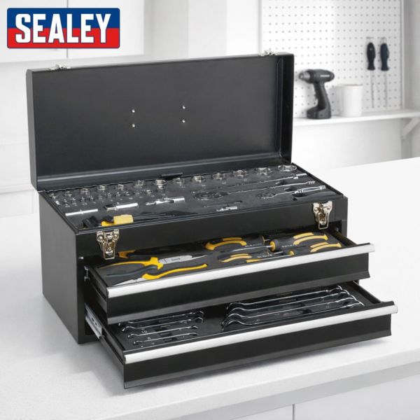 Sealey Portable Tool Chest 2 Drawer with 90pc Tool Kit
