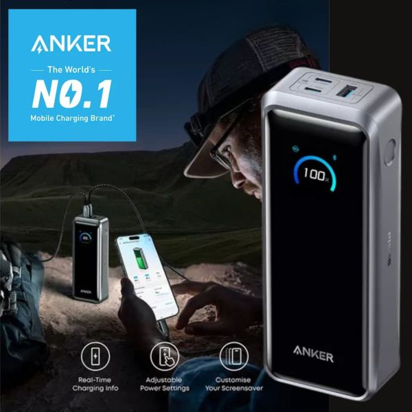 ANKER Prime 26250 mAh 300 W Portable Power Bank – Black