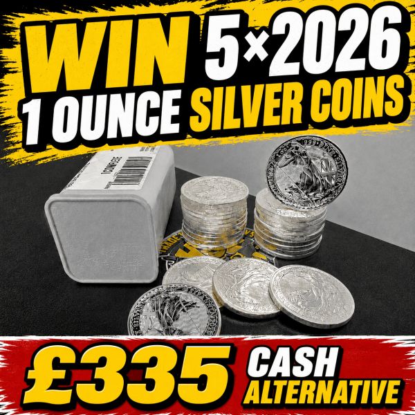 Win 5 x 2026 1oz Silver Britannia Coins #4