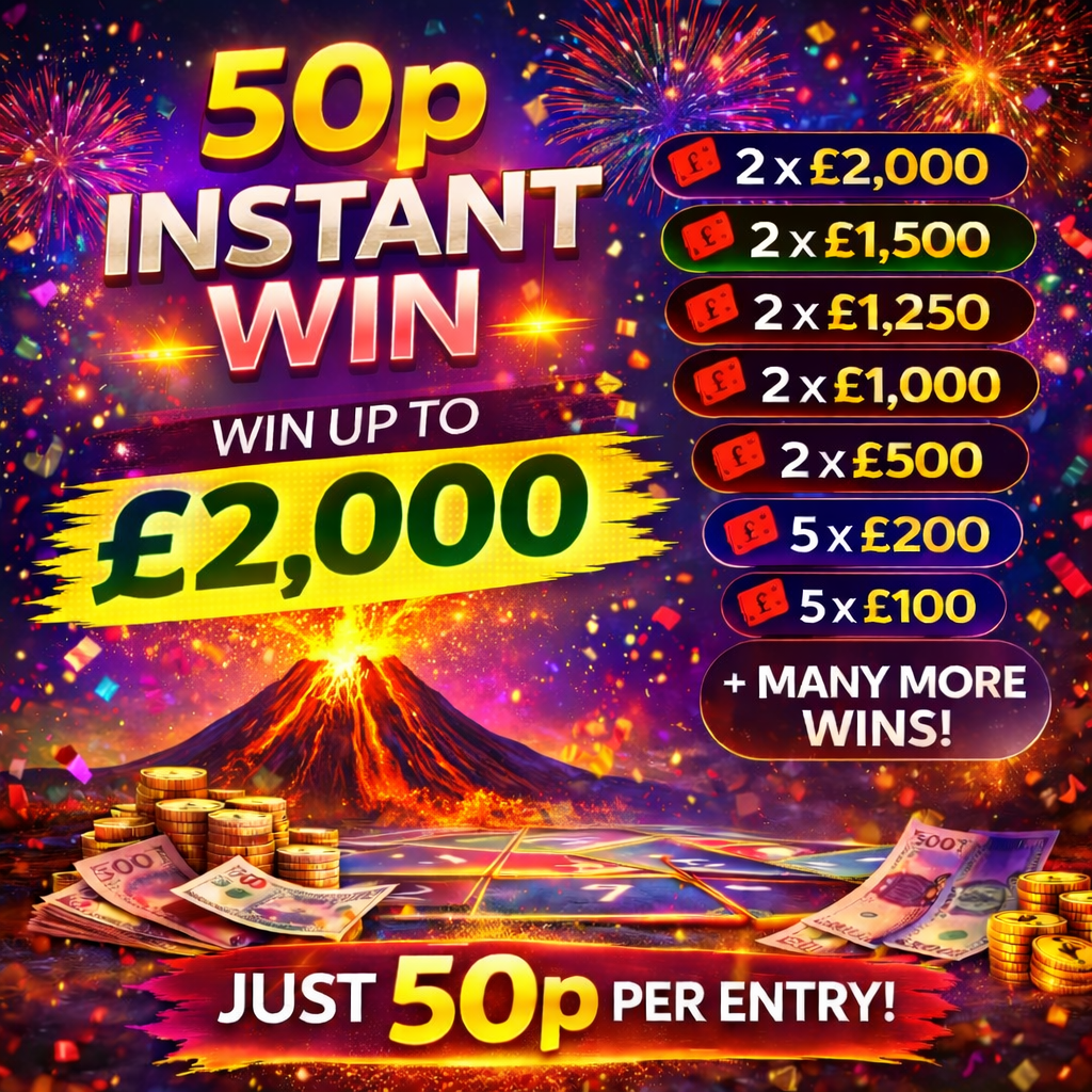 50p Instant Wins – Win Up To £2,000
