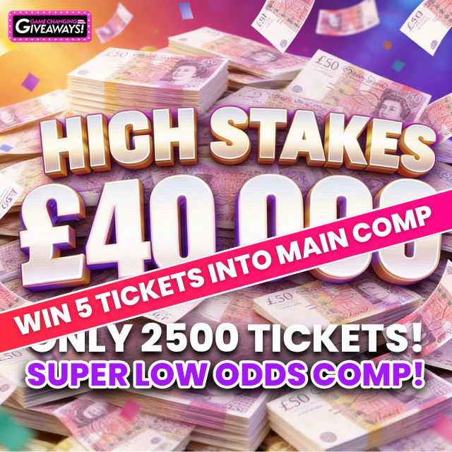 5 Tickets into £40,000 Tax Free Cash – Super Low Odds