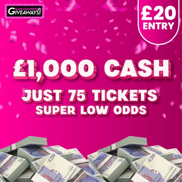 £1,000 Tax Free Cash for £20 – Super Low Odds