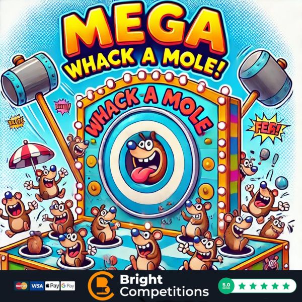 MEGA Whack A Mole – 152 Instant Wins, 4 Moles & Main Prize Mole