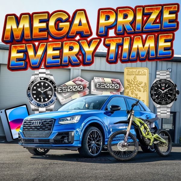 MEGA PRIZE EVERY TIME – WIN A CAR, ROLEX, BIKE, CASH, GOLD & TECH – EVERY TICKET WINS!#4