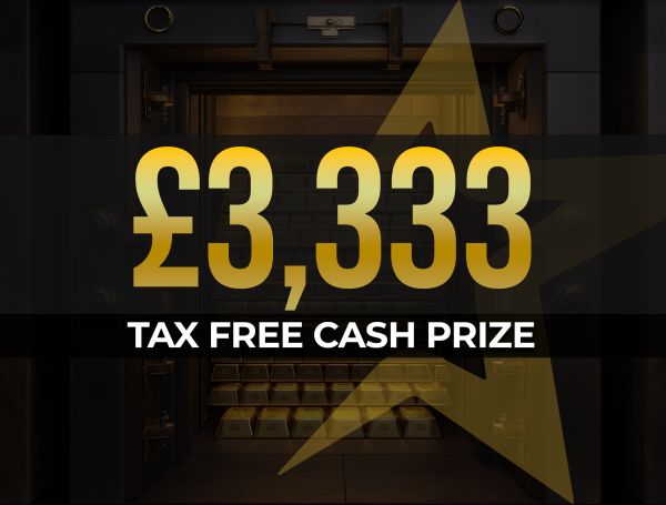 £3,333 Cash - Tax Free - Auto Draw - 23rd April