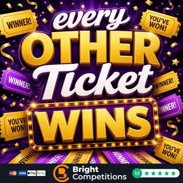 ENDING TODAY – Every OTHER Ticket is a Winner! & 5x £100 Cash Jackpots