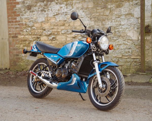 Win this fully restored 1982 Yamaha RD350LC in Candy Blue + £500