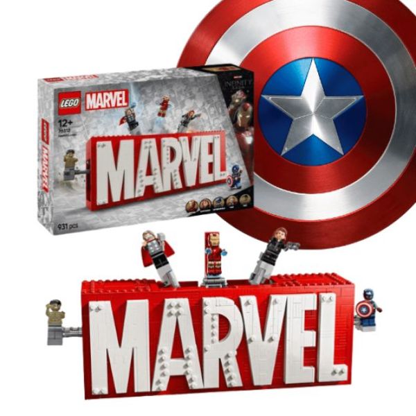WIN THIS MARVEL LOGO AND MINI FIGURES SET