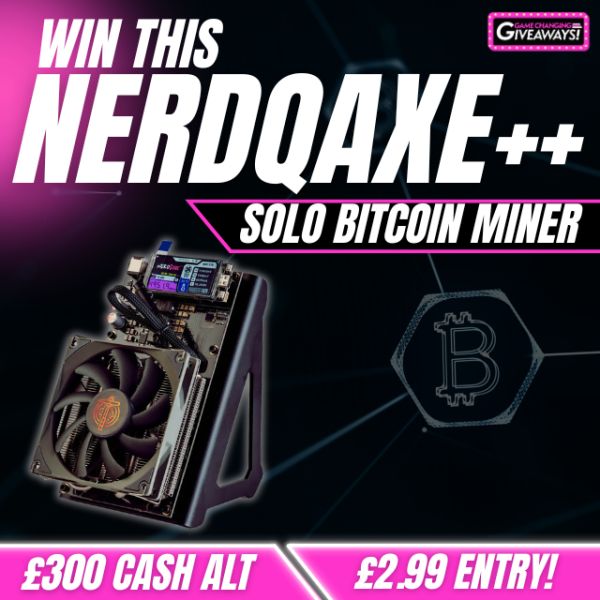 NerdQAxe++ – Solo Bitcoin Miner or £300 Cash alt