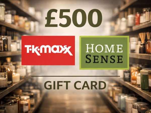 £500 TKmax and Homesense gift card. Just 39p a Ticket