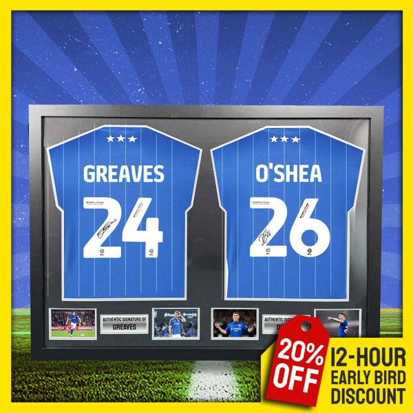 Jacob Greaves & Dara O'Shea Dual Signed Shirt Display!