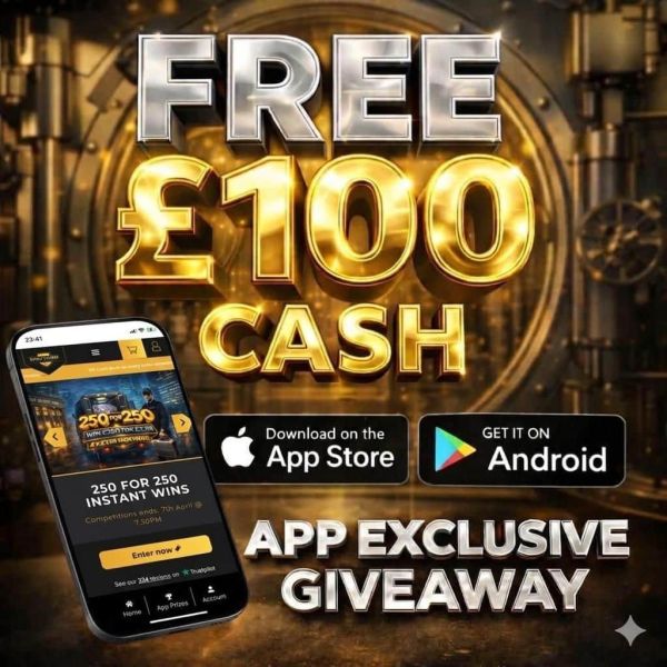 Free to Enter on The App – £100 Cash!