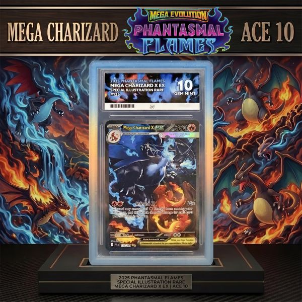 MEGA CHARIZARD X EX 125/094 CARD!