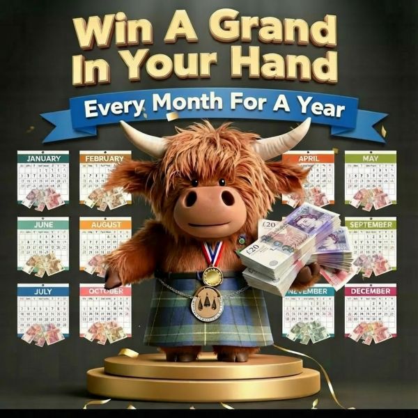 Win a Grand in your hand every month for a year