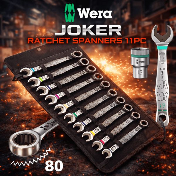 Wera 11 Piece Joker ‘6000’ Combination Ratchet Wrench Set #3