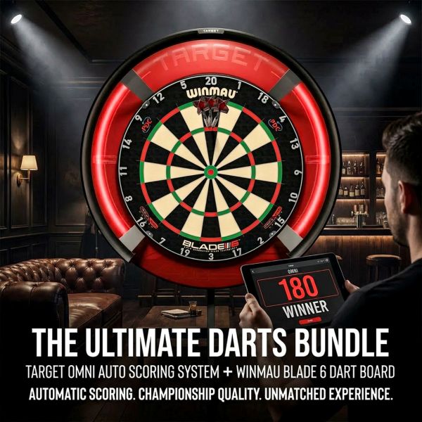 TARGET OMNI AUTO SCORING SYSTEM + WINMAU BLADE 6 DART BOARD!