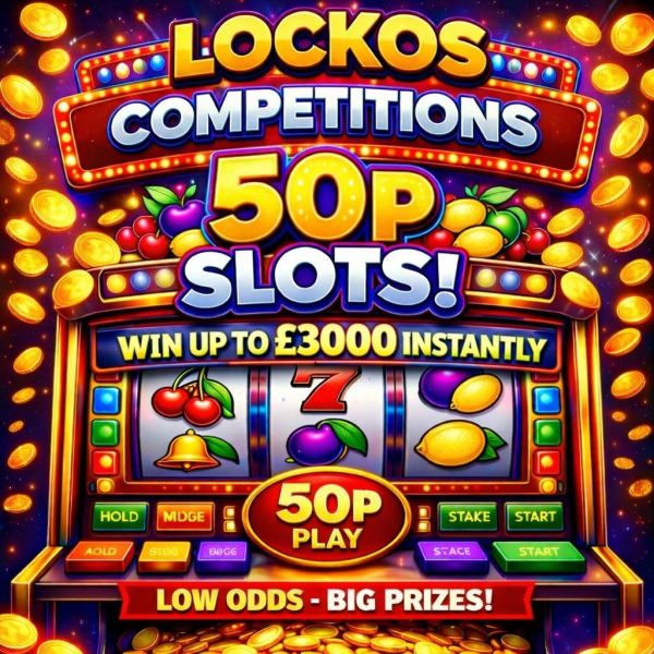 LOCKOS 50P SLOT MACHINE! 50P TO PLAY! £2,000 END PRIZE! WIN UP TO £3K INSTANTLY!