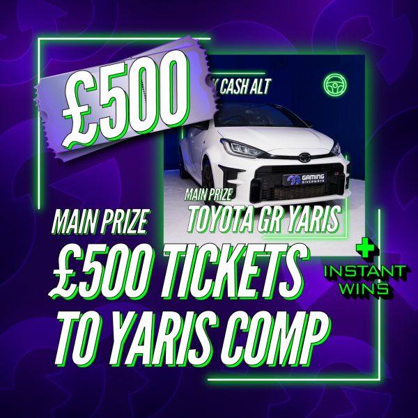 £500 Tickets To The Toyota Yaris + Instant Wins #3