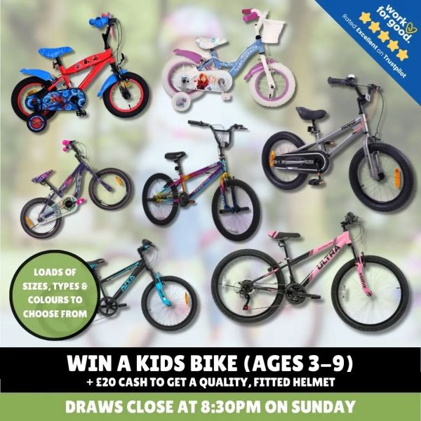 Win A Kids Bike (Ages 3-9) + £20 for a Helmet (or £135 cash) #6