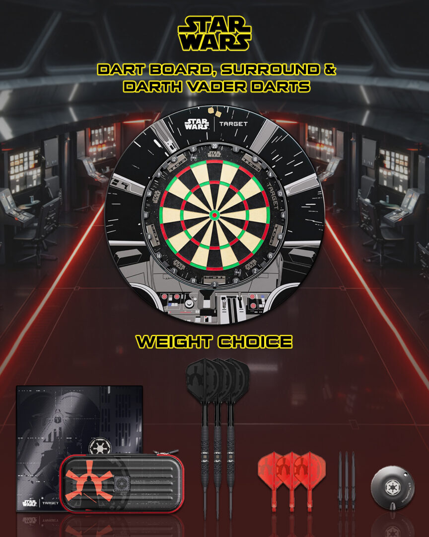 Target Star Wars Darts Bundle Board Surround Darth Vader Darts