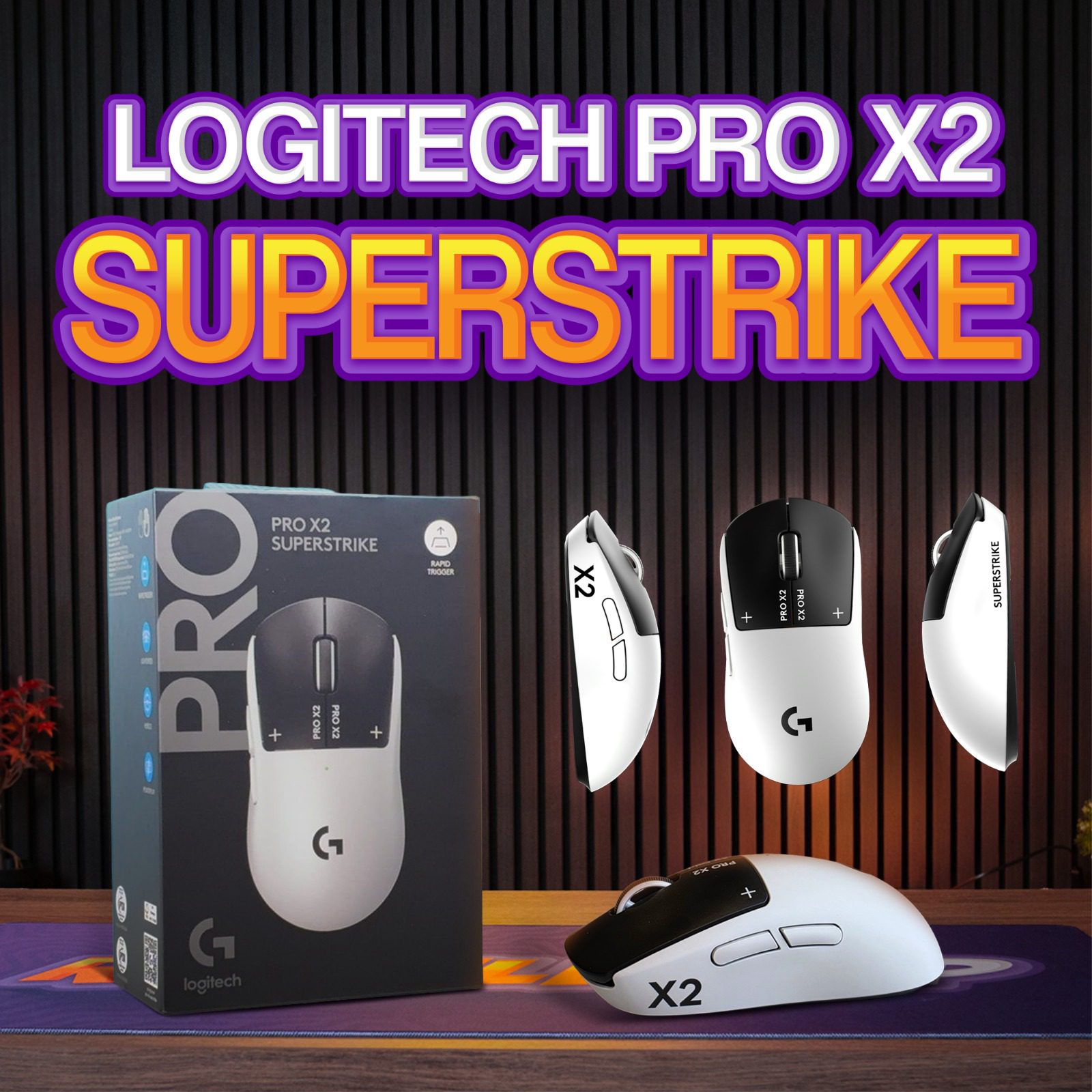 LOGITECH PRO X2 SUPERSTRIKE WIRELESS GAMING MOUSE!