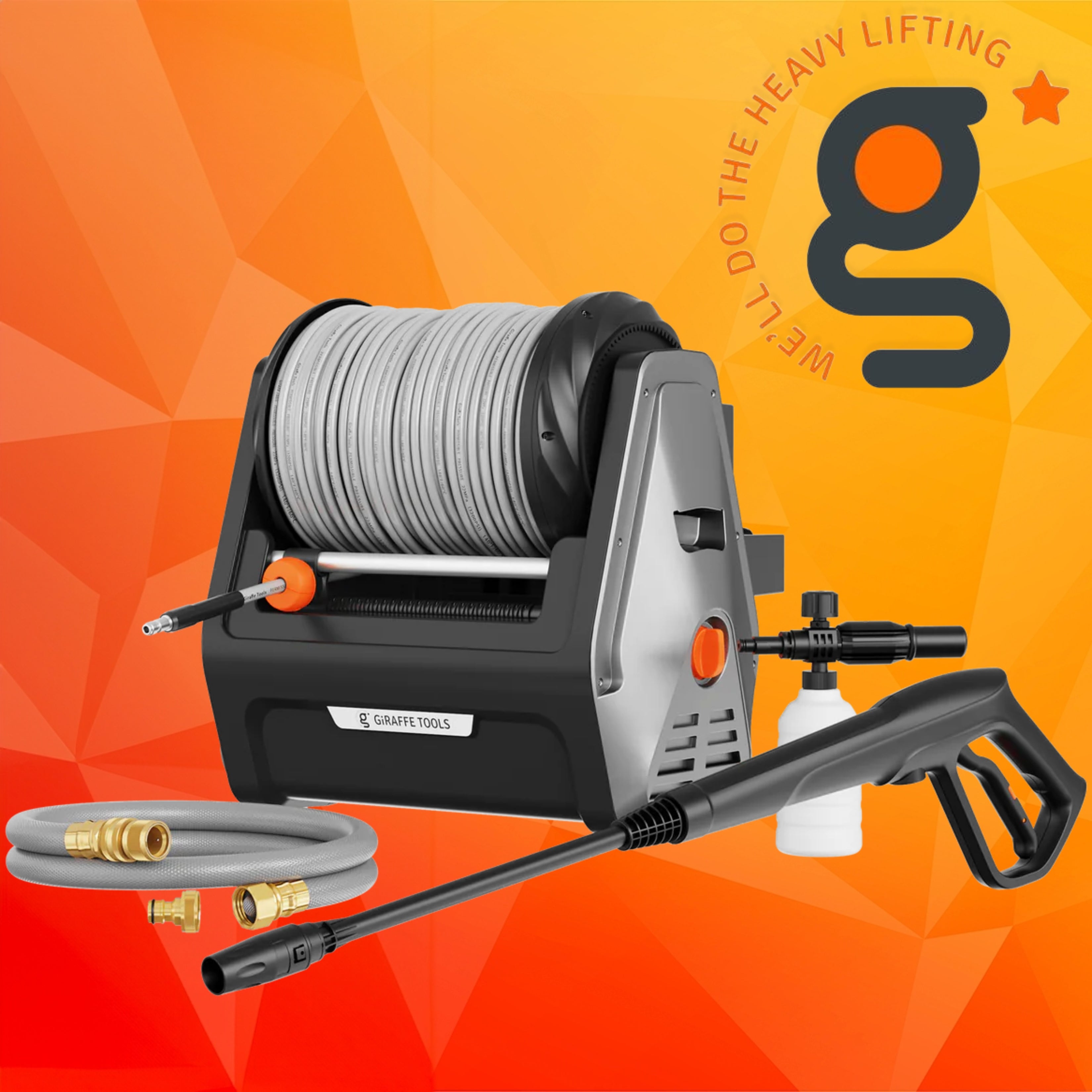 Grandfalls Wall Mounted Retractable Pressure Washer