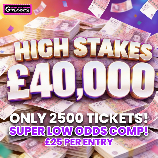 £40,000 Tax Free Cash – Super Low Odds
