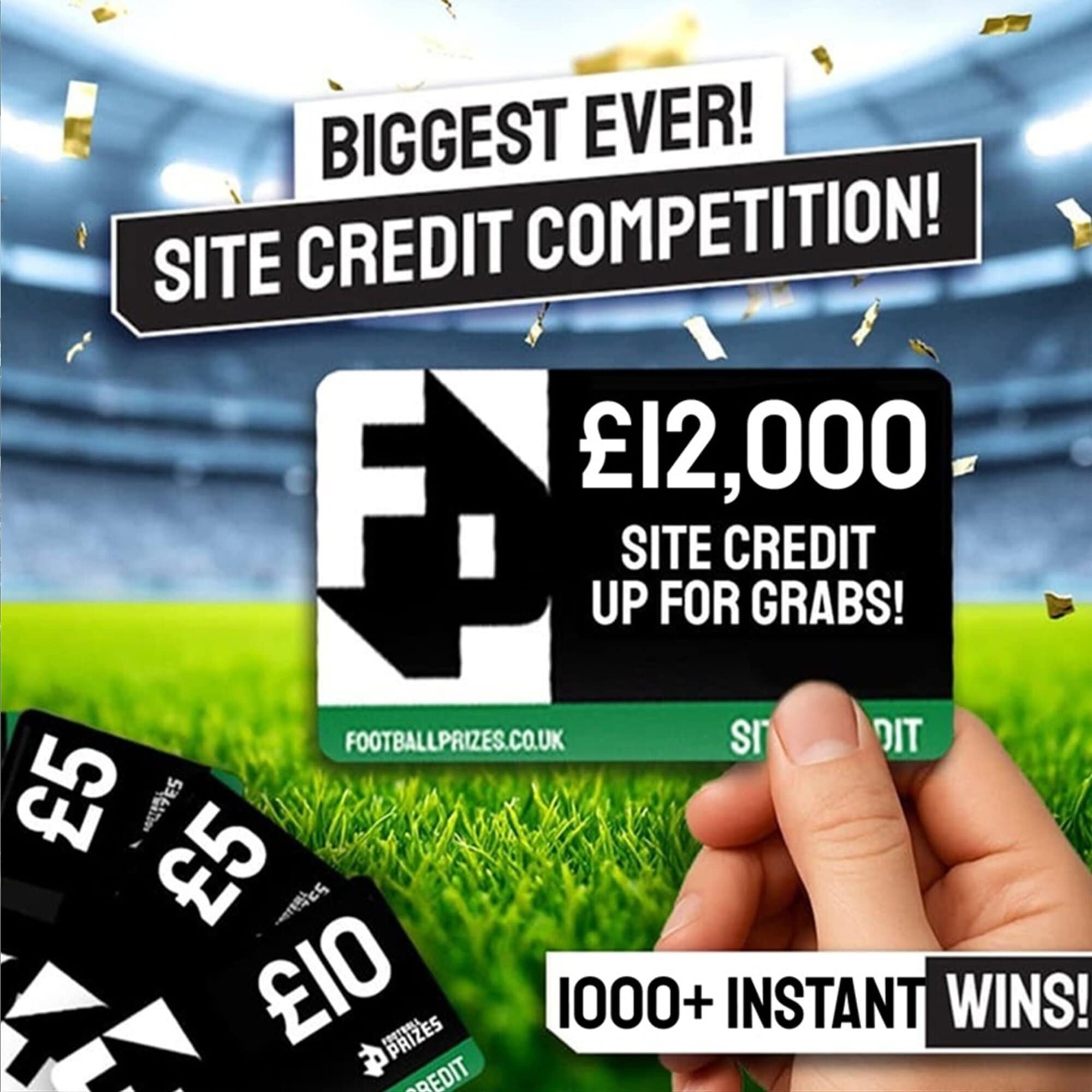 £12,500 Football Prizes Site Credit Prize Pot!