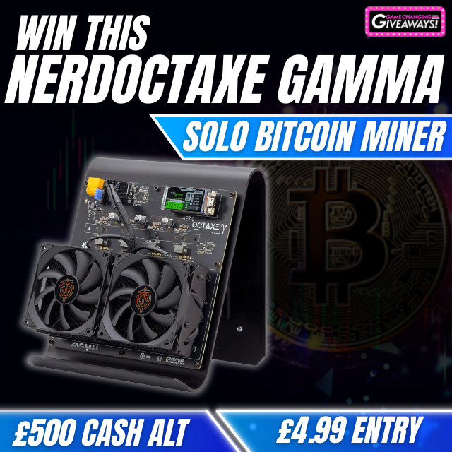 NerdOctaxe Gamma – Solo Bitcoin Miner or £500 Cash alt