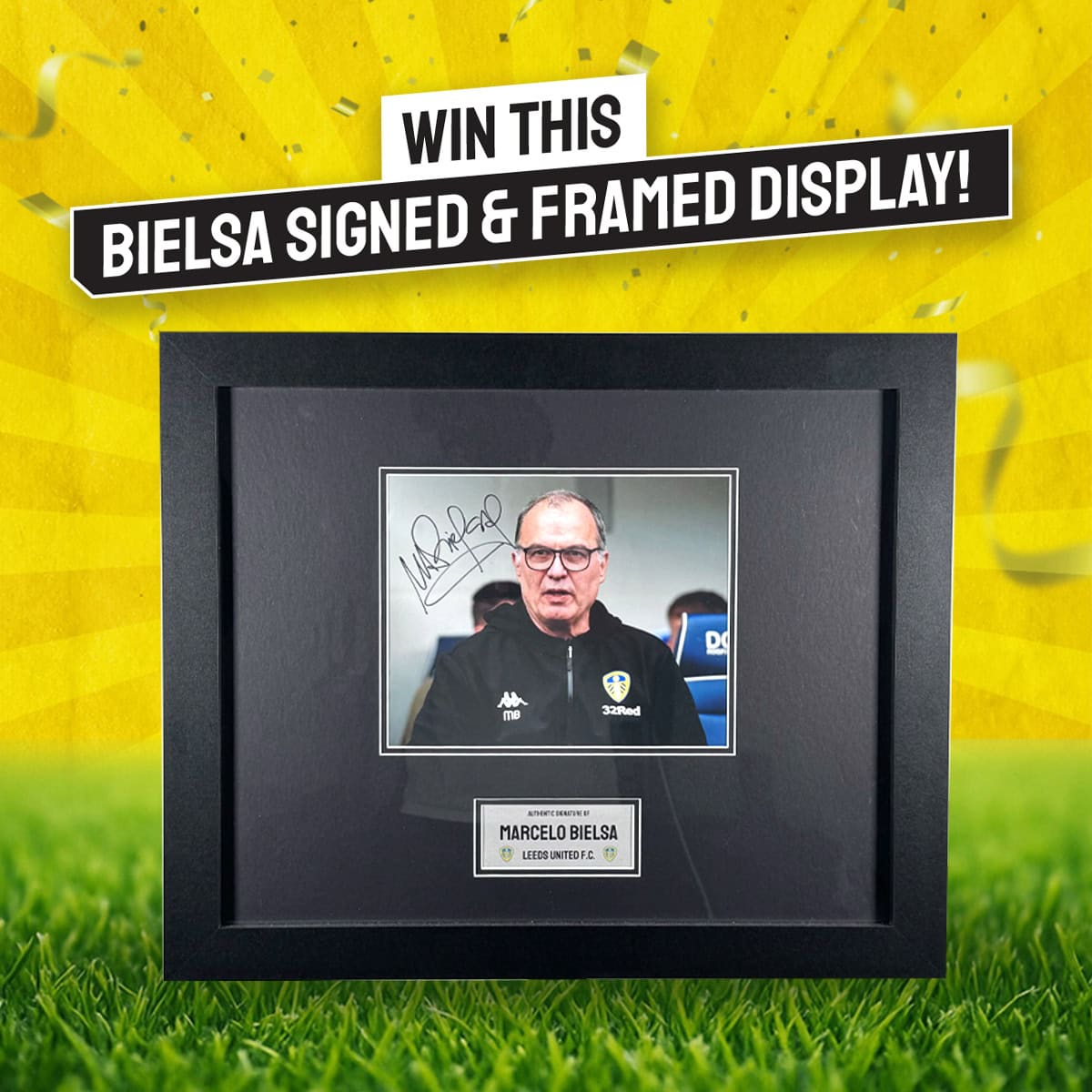 Leeds United Competition! Win this Marcelo Bielsa Signed & Framed Display!