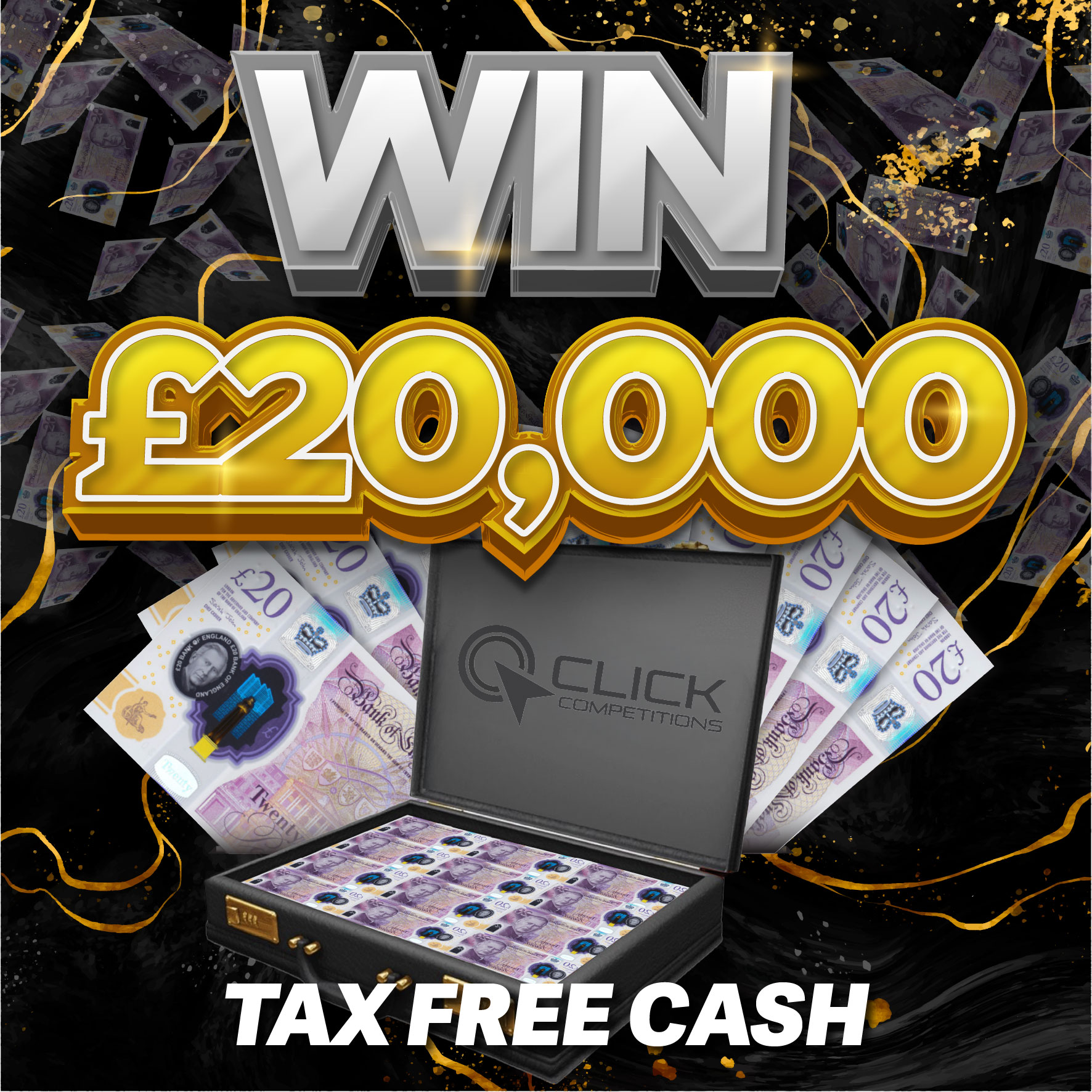 Win £20,000 Tax Free Cash For 18p!