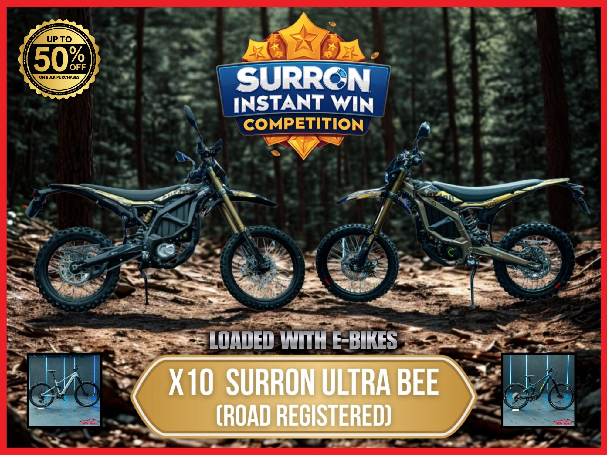 SUR-RON INSTANT WINS [Draw March 5th] £2,500 END PRIZE