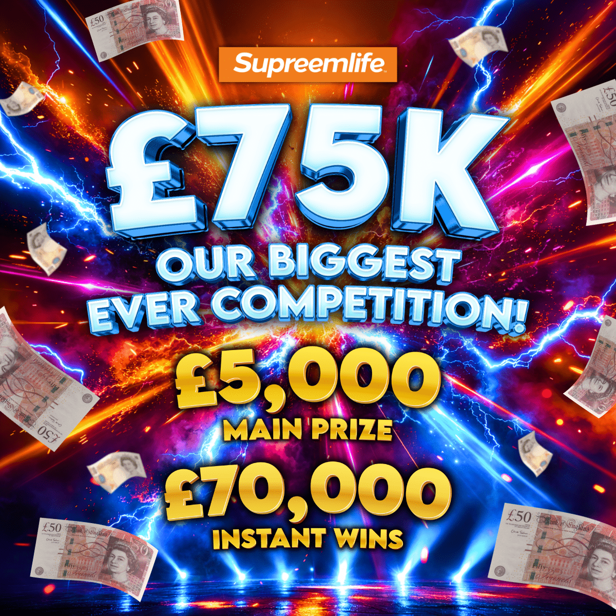 Our Biggest Ever Competition | £5K Jackpot + £70K Instant Wins