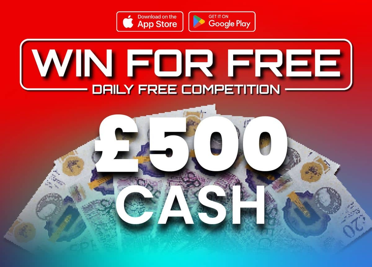 £500 Cash: FREE To Enter Daily Competition Grab A Free Ticket Every 2 Hours - Grab A Free Ticket Every 2 Hours