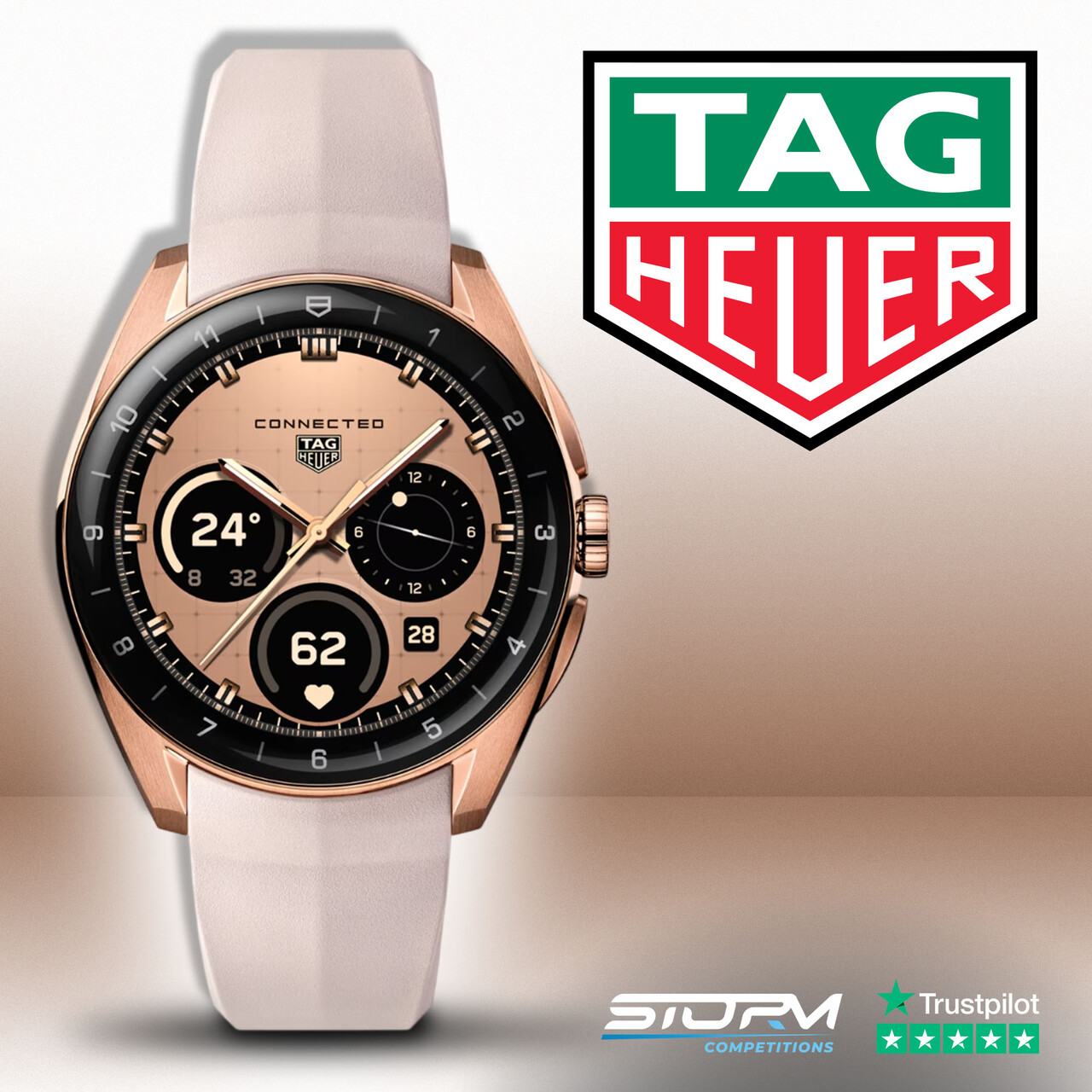 Tag Heuer Connected Calibre E5 40mm Unisex Watch Golden Bright Edition