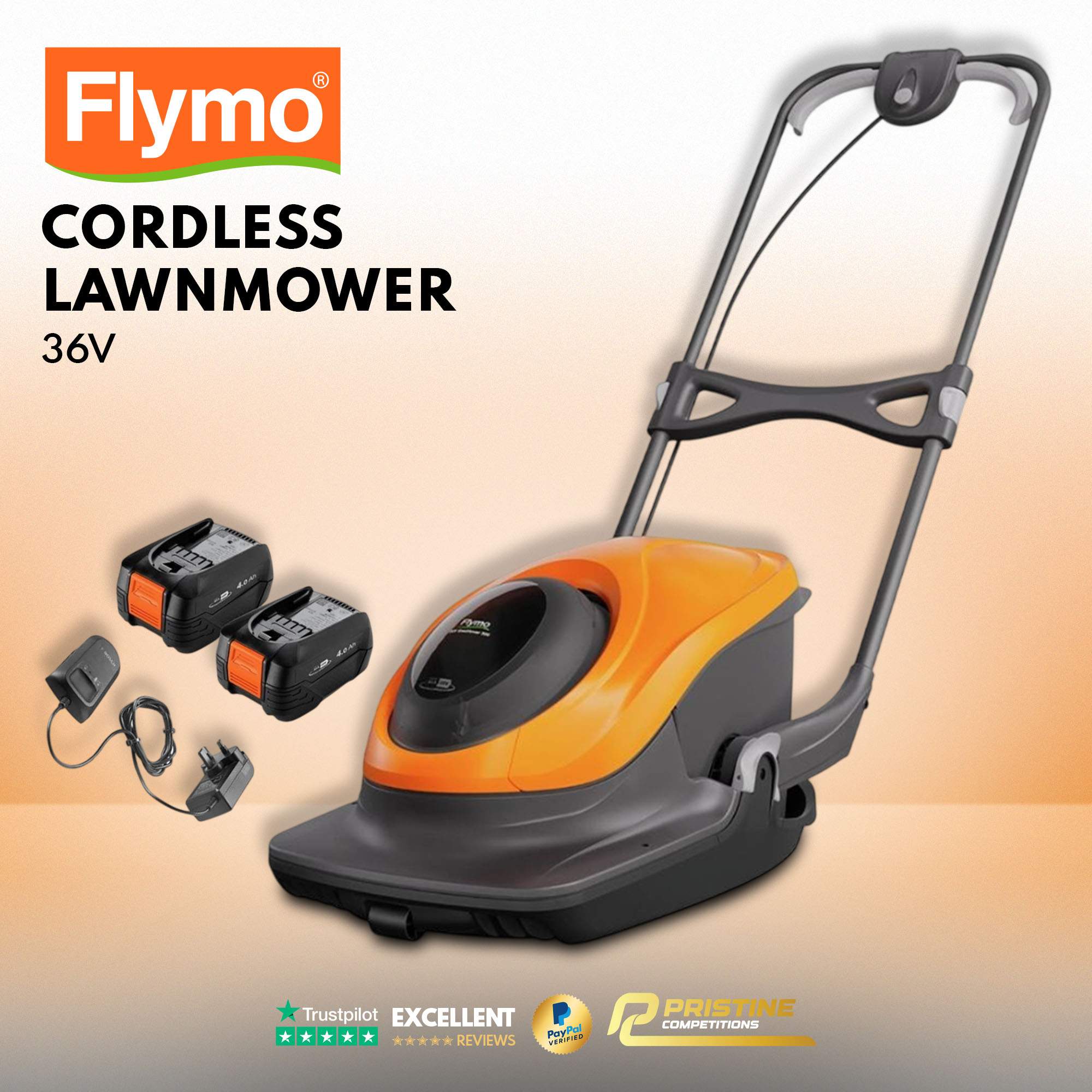 Flymo EasiHover 300 30cm Cordless Lawnmower – 36V